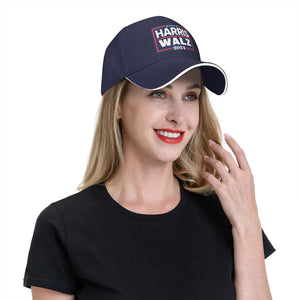 Harris-Waltz 2024 Hat Harris Walz Hat Kamala Harris 2024 President Trucker Cap for Men Women Black