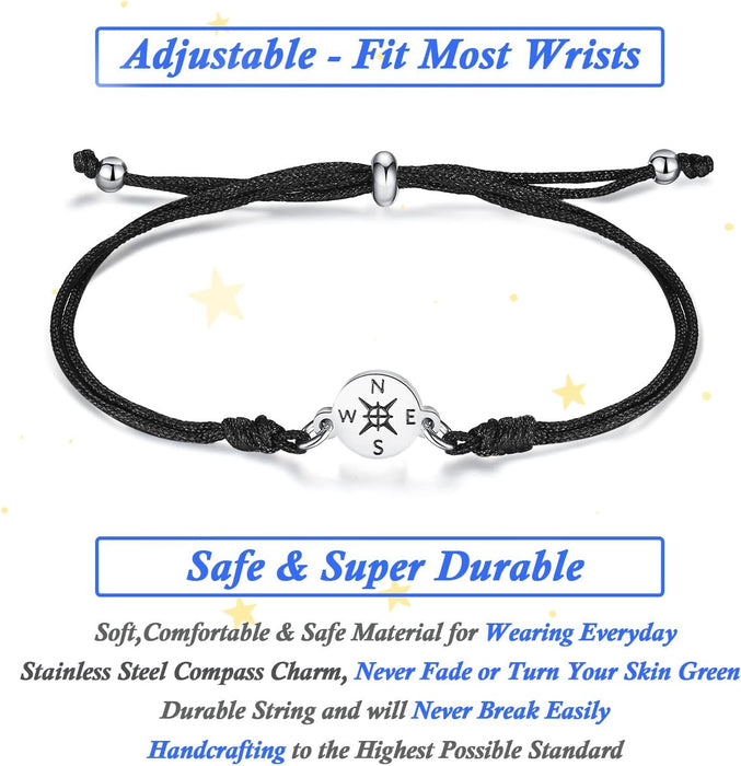 2024 Graduation Gifts for Her/Him - Unisex Bracelets Comes in Cap Box with Quote Card - Adjustable Size Fit Most Wrists