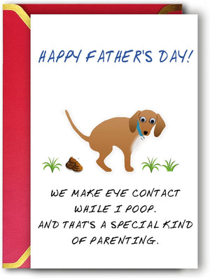 Dog Dad Fathers Day Greeting Card Gift for Men, Funny Father’S Day Card from Dog Dad