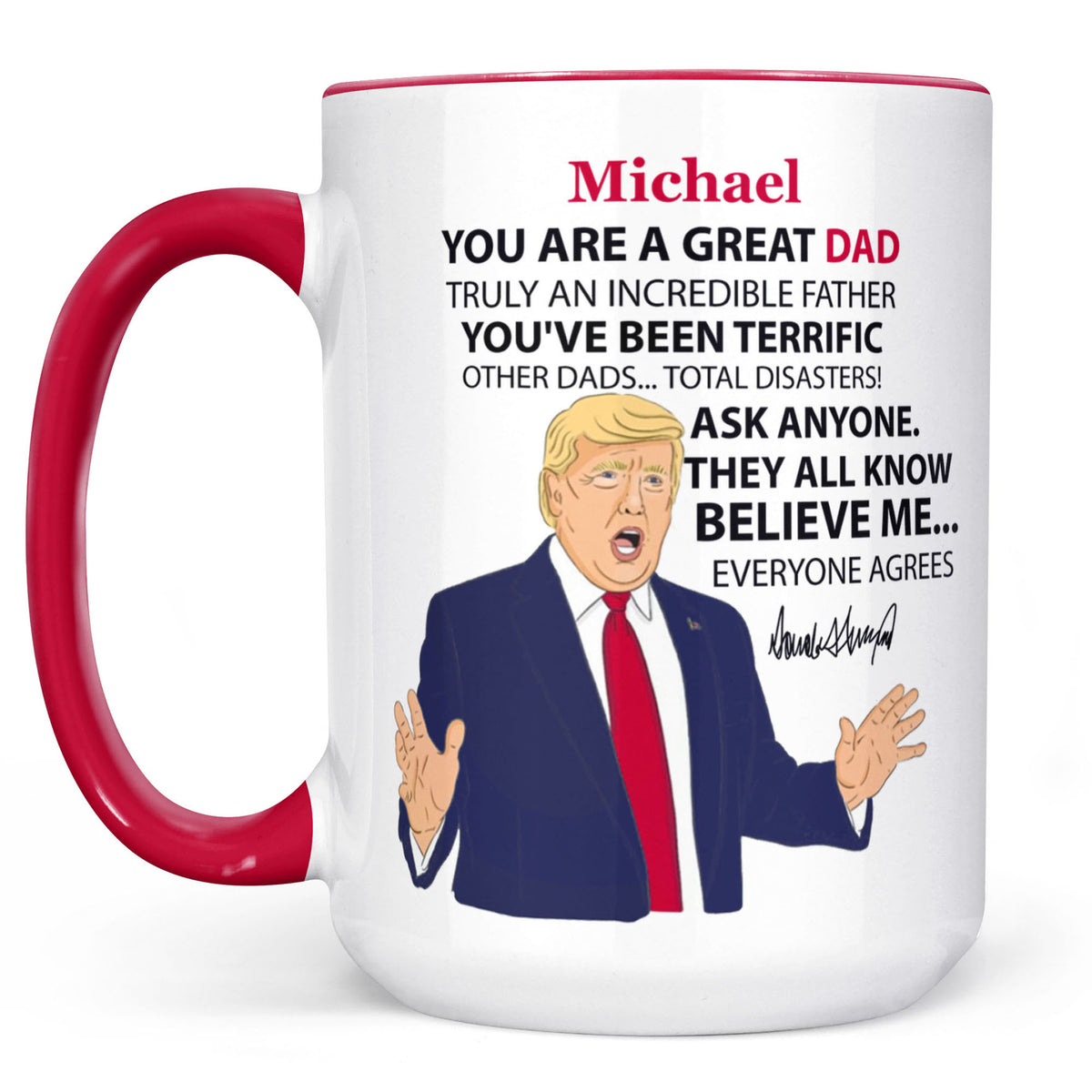 Personalized Title and Name You are Great Mug, Great Father's Day Accent Mug C629 - GOP