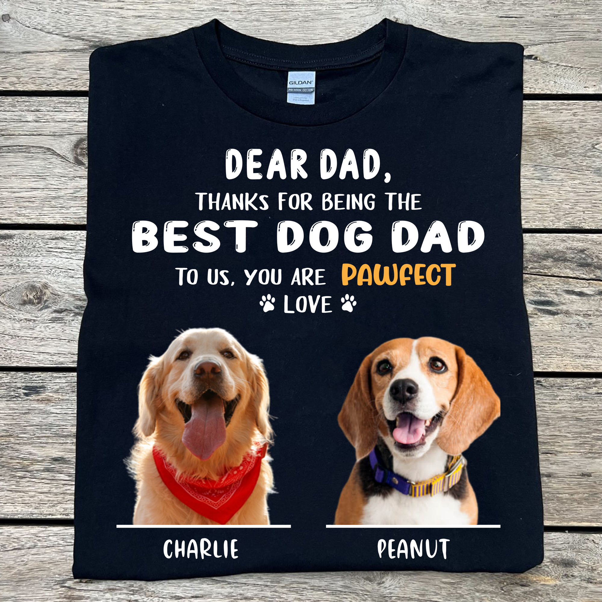 Thanks For Being The Best Dog Dad Mom Personalized Custom Photo Dog Shirt T684