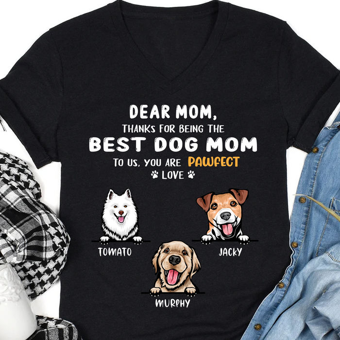 Thanks For Being The Best Dog Dad Mom Personalized Custom Photo Dog Shirt T684