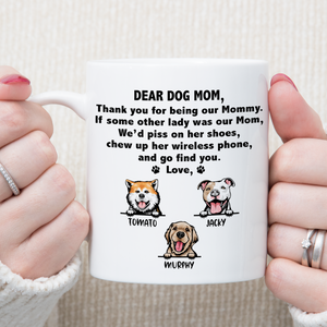 Thank You For Being My Daddy Mommy Personalized Custom Photo Dog Mug T688