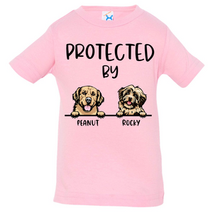 Protected By Dogs Personalized Custom Photo Shirt For Kids T691