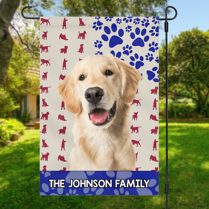 The American Family Personalized Custom Photo Dog Garden Flag T752
