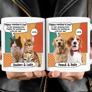 Amazing Dad Mom Personalized Custom Photo Dog Cat Mug T760