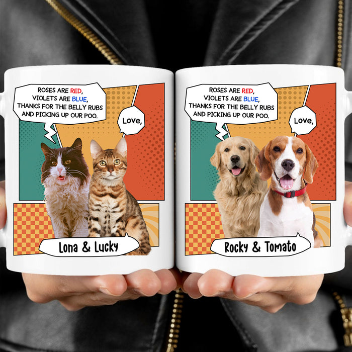 Roses Are Red Violets Are Blue Personalized Custom Photo Dog Cat Mug T766