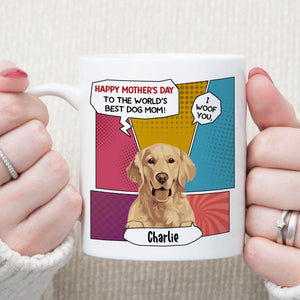 To The World Best Dog Dad Personalized Custom Photo Dog Mug Gift For Dad Mom T767