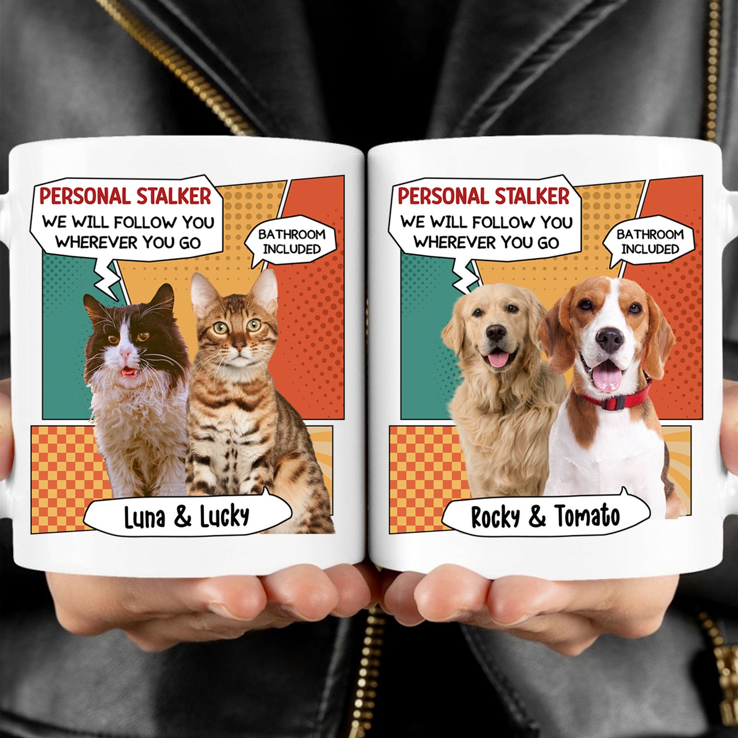 I Will Follow You Personalized Custom Photo Dog Cat Mug Gift For Dad Mom T768