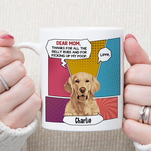 Thanks For Picking Up My Poop Personalized Custom Photo Dog Cat Mug Gift For Dad Mom T773