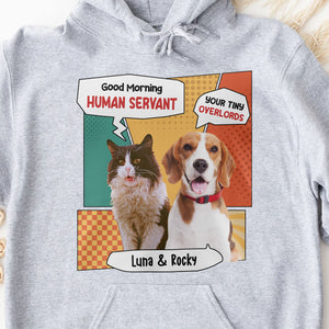 Human Servant Personalized Custom Photo Dog Cat Bright Shirt Gift For Dad Mom T778