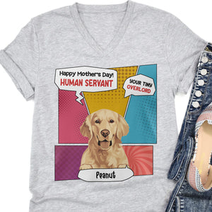 Human Servant Personalized Custom Photo Dog Cat Bright Shirt Gift For Dad Mom T778