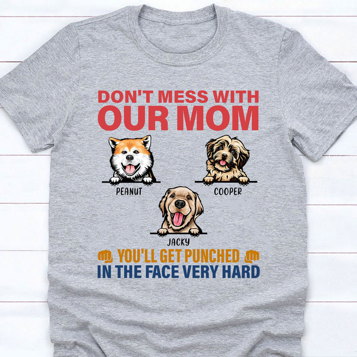 Don't Mess With My Dad Mom Personalized Custom Photo Dog Cat Shirt T781