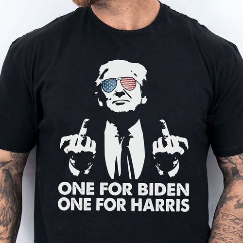 One for Biden One for Harris | Anti Biden Shirt | Republican Shirt | Trump Supporters Shirt Dark C820 - GOP