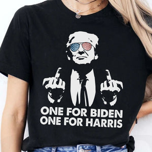 One for Biden One for Harris | Anti Biden Shirt | Republican Shirt | Trump Supporters Shirt Dark C820 - GOP