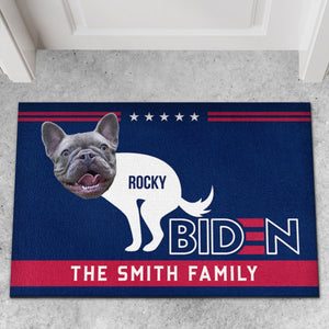 Dog Pooping On Biden | Political Anti Biden Doormat | Personalized Trump Supporters Doormat C885 - GOP