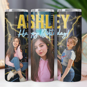 Custom Your Own Skinny Tumbler - Retro Vintage Family Portrait Skinny Tumbler - Personalized with Your Own Photo T937