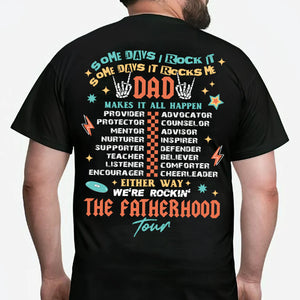 Fatherhood Tour Shirt - Custom Fathers Day Shirt - Gift for Dad, Birthday Gift - Front & Back Shirt C975