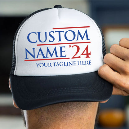 Custom Election Cap | Personalized Election Cap | Custom Name Cap | Custom Vote Trucker Cap Hat C978 - GOP