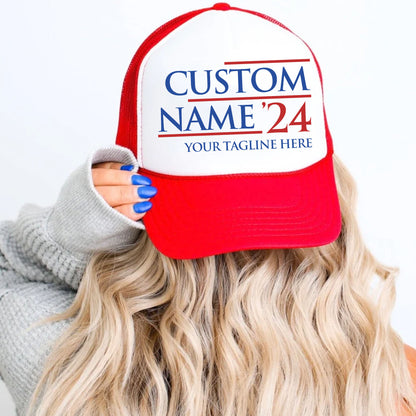 Custom Election Cap | Personalized Election Cap | Custom Name Cap | Custom Vote Trucker Cap Hat C978 - GOP