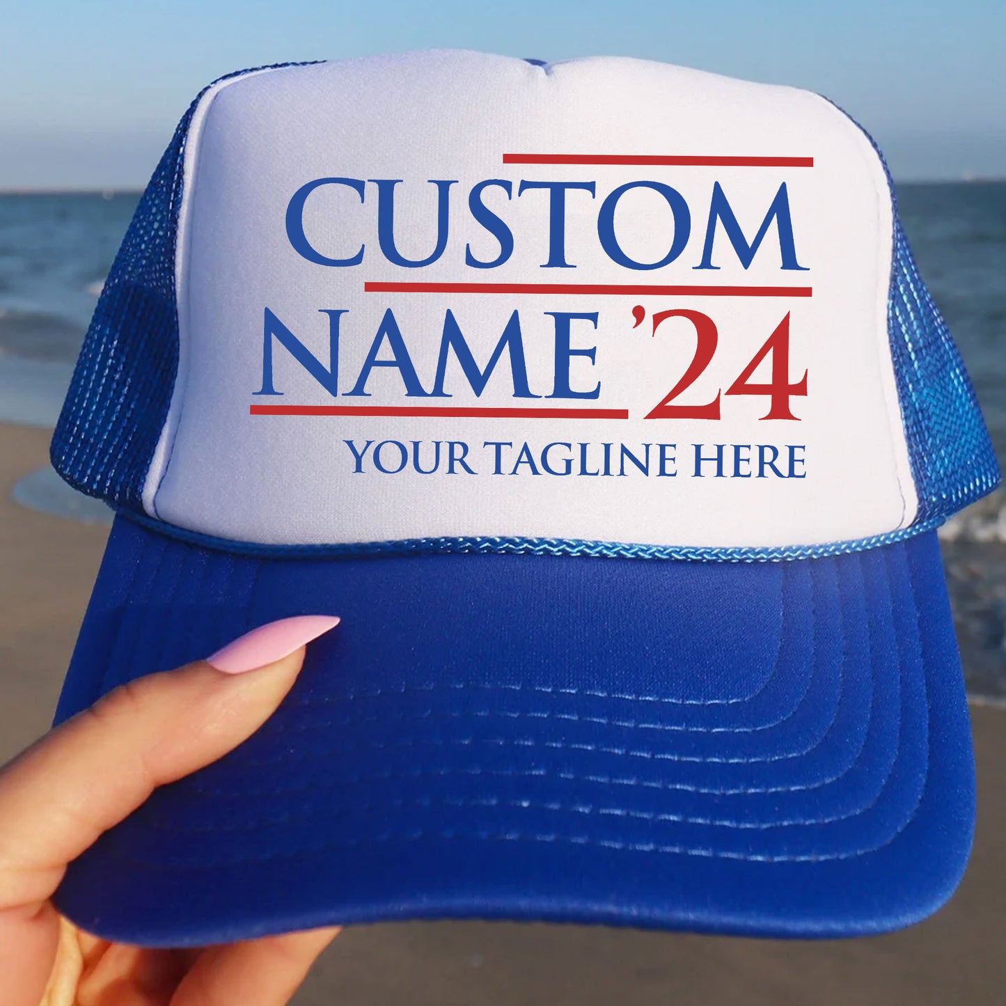 Custom Election Cap | Personalized Election Cap | Custom Name Cap | Custom Vote Trucker Cap Hat C978 - GOP