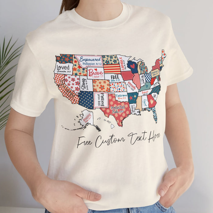 Retro America USA Map Shirt | 4th Of July Shirt | American 1776 Shirt C979