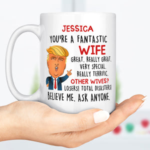 Funny Father's Day Greeting Mug | Gift from Wife Son Daughter | Live Preview Upload Photo Mug C999 - GOP