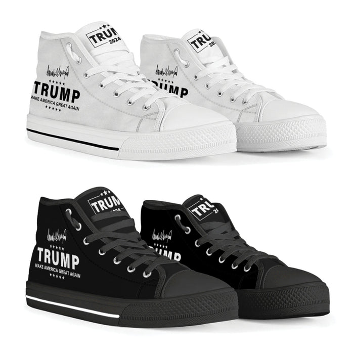 Trump 2024 Make America Great Again Shoes | Donald Trump Fan High Top Canvas Shoes C1017 - GOP