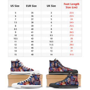 Patriotic Trump 2024 Shoes | Donald Trump Fan High Top Canvas Shoes C1018 - GOP