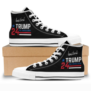 Trump 2024 Take America Back | Donald Trump Fan High Top Canvas Shoes C1020 - GOP