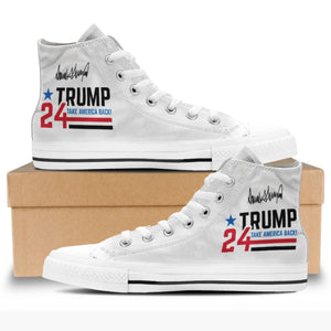 Trump 2024 Take America Back | Donald Trump Fan High Top Canvas Shoes C1020 - GOP