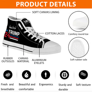 Trump 2024 Take America Back | Donald Trump Fan High Top Canvas Shoes C1020 - GOP