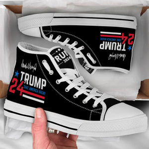 Trump 2024 Take America Back | Donald Trump Fan High Top Canvas Shoes C1020 - GOP