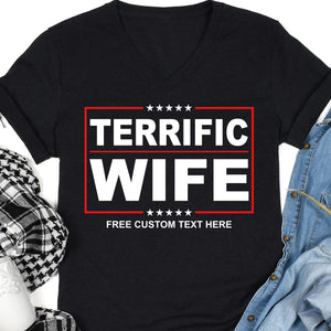 Terrific Dad, Terrific Mom | Personalized Custom Family Shirt | Gift from Wife Son Daughter C1028 - GOP