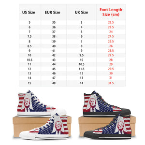 Trump 2024 American Flag Shoes | Donald Trump Fan High Top Canvas Shoes C1030 - GOP