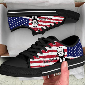 Trump 2024 American Flag Shoes | Donald Trump Fan Low Top Canvas Shoes C1030 - GOP