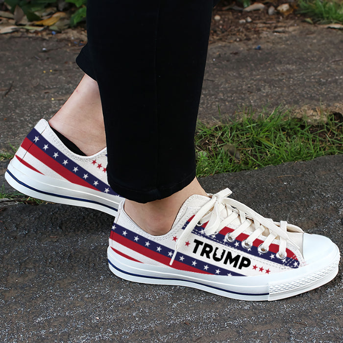 Trump 2024 Shoes | Donald Trump Fan Low Top Canvas Shoes C1032 - GOP