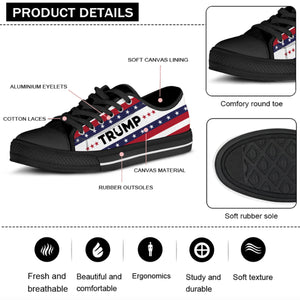 Trump 2024 Shoes | Donald Trump Fan Low Top Canvas Shoes C1032 - GOP