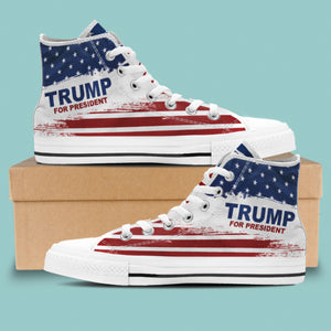 TRUMP For President | Donald Trump Fan High Top Canvas Shoes C1033 - GOP