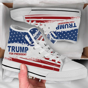 TRUMP For President | Donald Trump Fan High Top Canvas Shoes C1033 - GOP