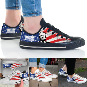 Trump 2024 MAGA Unisex Shoes | Donald Trump Fan Low Top Canvas Shoes C1036 - GOP