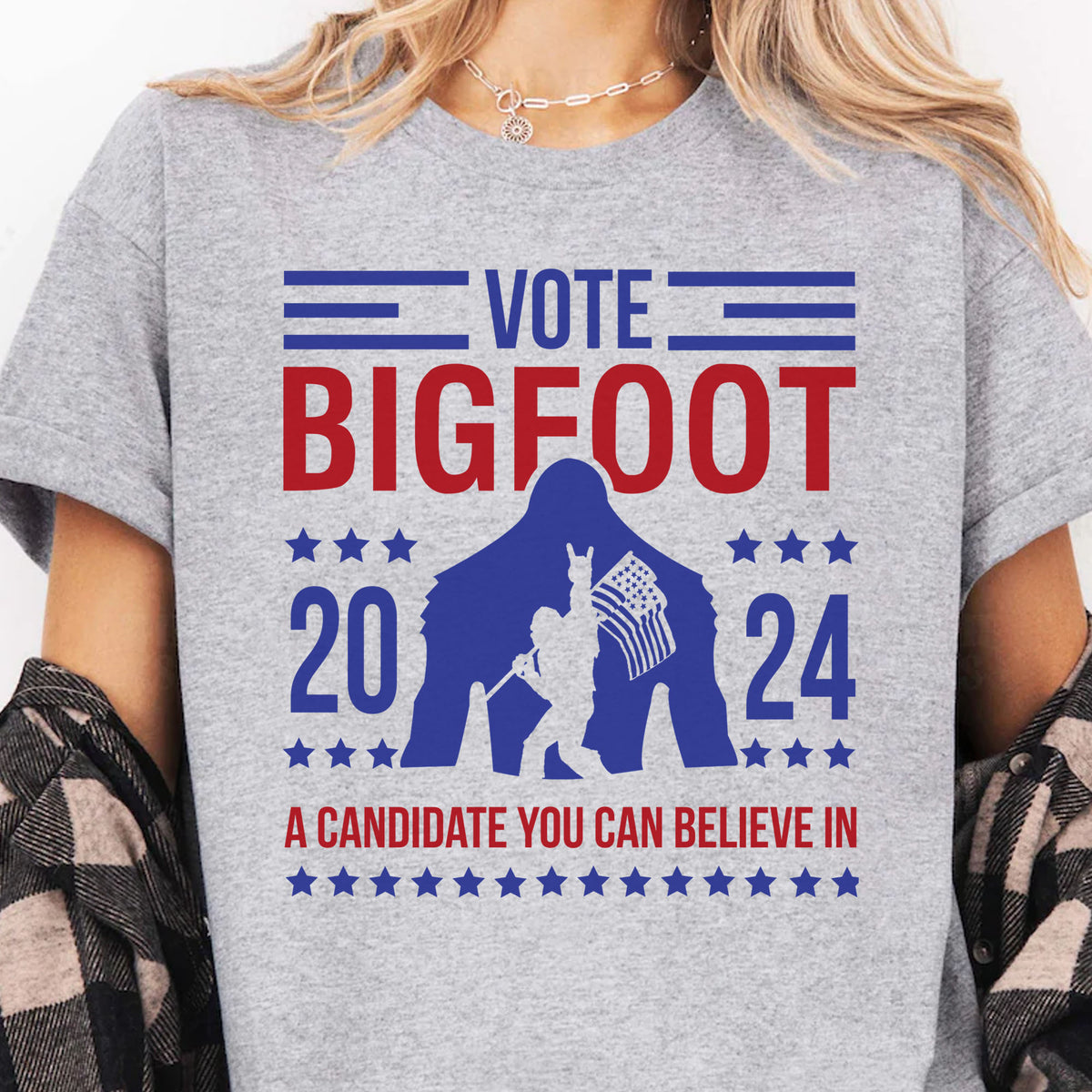 Vote Bigfoot Shirt | Funny Bigfoot for President Shirt | Funny 2024 Election Shirt | Funny Sasquatch Shirt | Bigfoot Lover Shirt | Bigfoot 2024 - T1037 - GOP