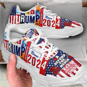 Trump 2024 Unisex Shoes | Custom Name Shoes | Donald Trump Fan Chunky Shoes C1043 - GOP