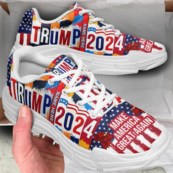 Trump 2024 MAGA Unisex Shoes | Custom Name Shoes | Donald Trump Fan Chunky Shoes C1044 - GOP