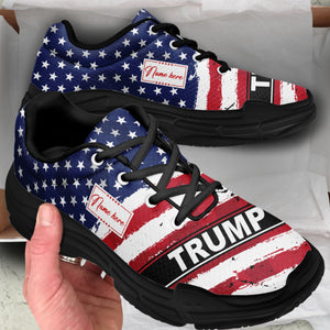 Trump 2024 American Flag Unisex Shoes | Custom Name Shoes | Donald Trump Fan Chunky Shoes C1045 - GOP