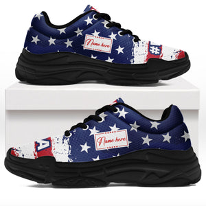 Trump 2024 MAGA American Flag Unisex Shoes | Custom Name Shoes | Donald Trump Fan Chunky Shoes C1047 - GOP