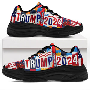 I'm Voting Felon American Flag Unisex Shoes | Custom Name Shoes | Donald Trump Fan Chunky Shoes C1051 - GOP