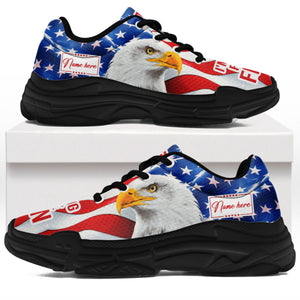 I'm Voting Felon, Eagle American Flag Unisex Shoes | Custom Name Shoes | Donald Trump Fan Chunky Shoes C1052 - GOP