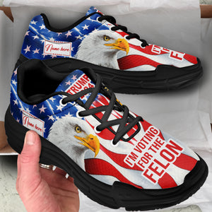 I'm Voting Felon, Eagle American Flag Unisex Shoes | Custom Name Shoes | Donald Trump Fan Chunky Shoes C1052 - GOP