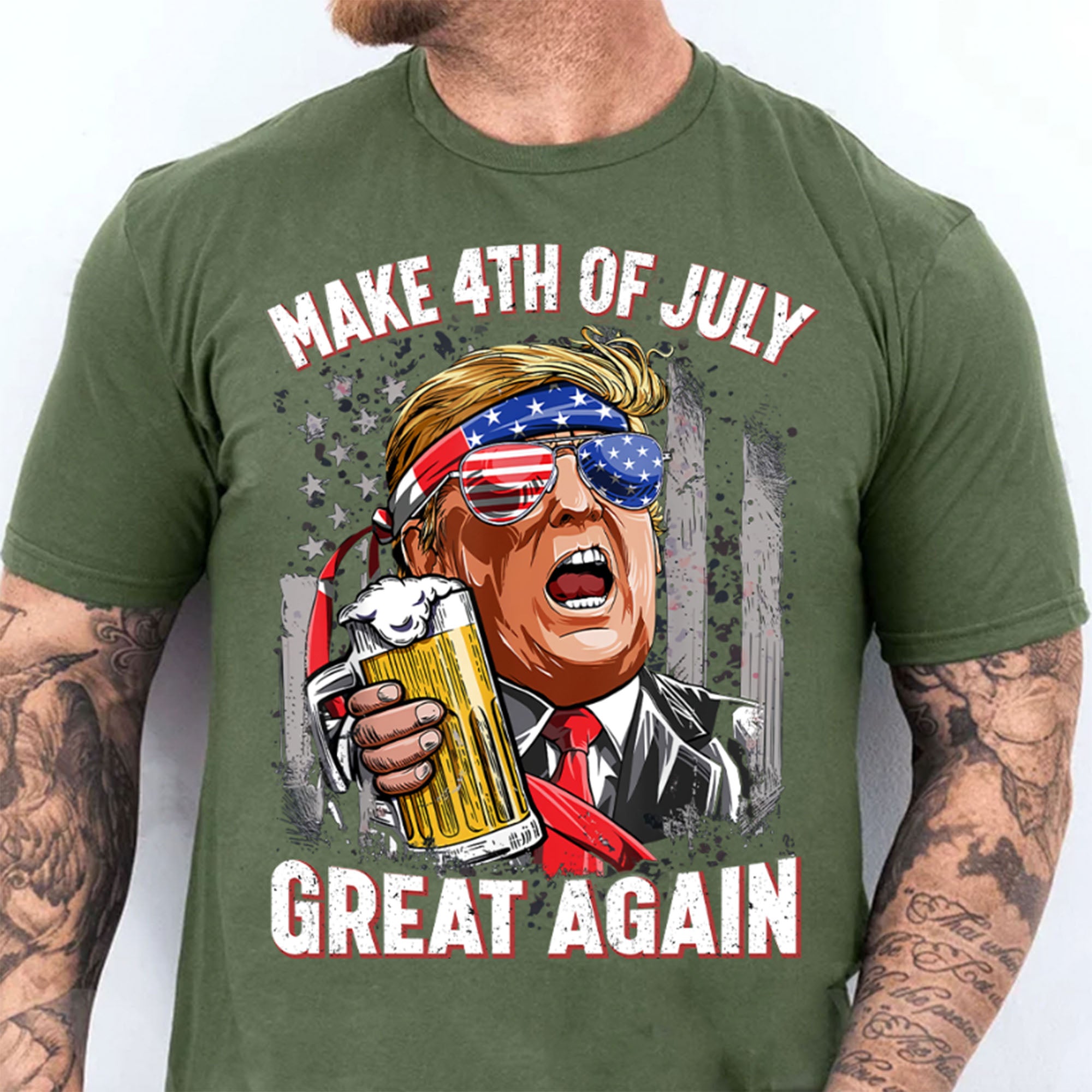 4th Of July Unisex Shirt | Trump 2024 Great Maga Shirt | Independence Day Shirt Dark C1054 - GOP